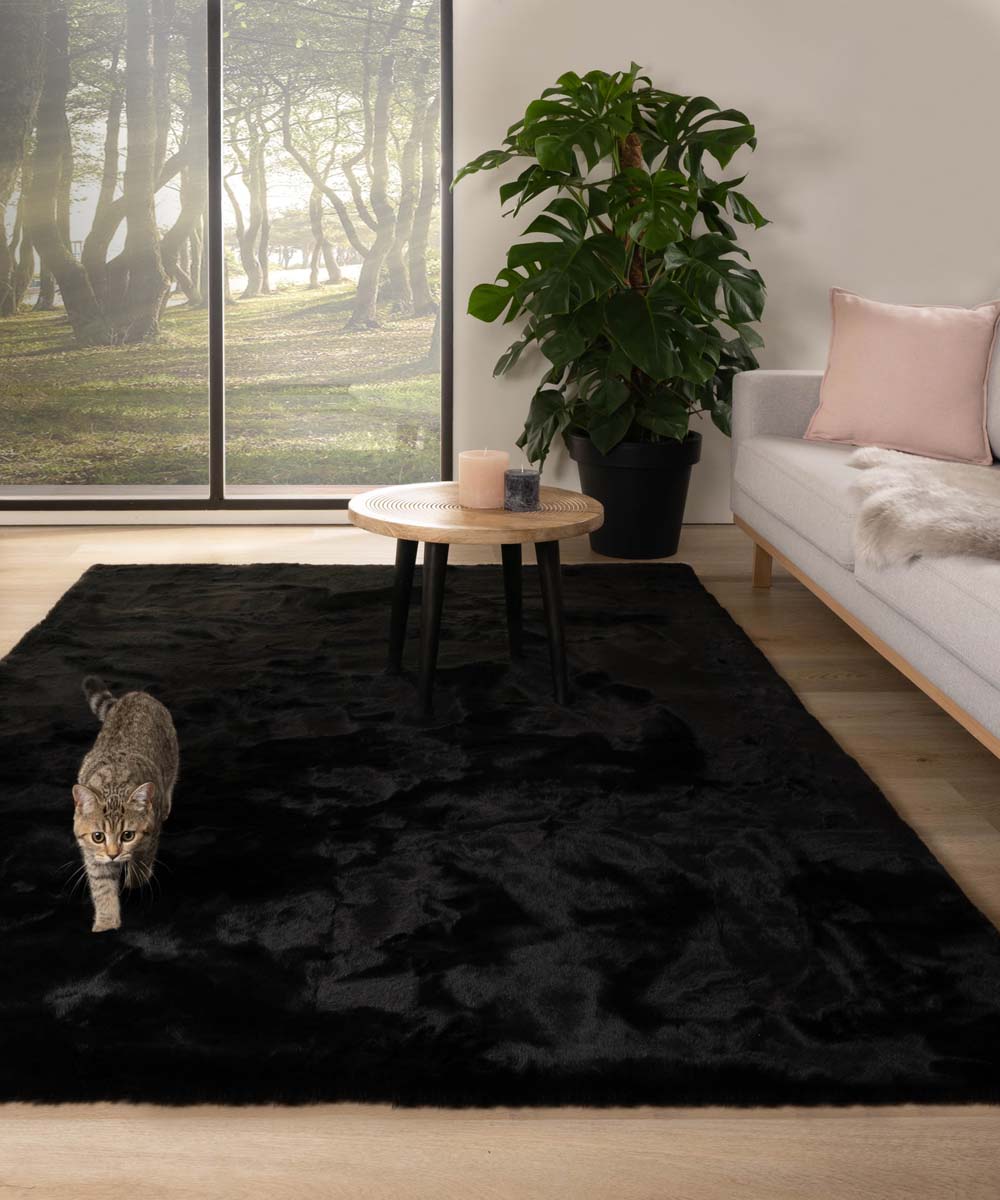 Emotion Teppich -Flauschig-Black
