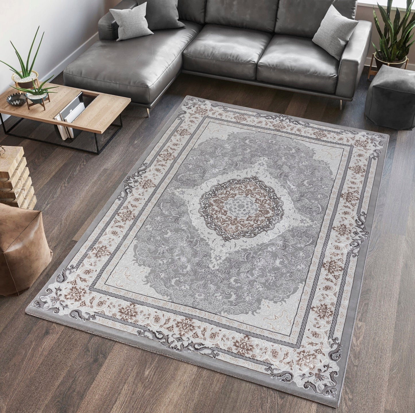 Teppich Ottoman E588A L.GREY S.LGREY