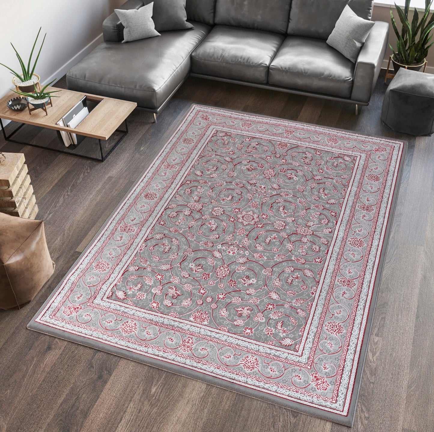 Teppich Ottoman E694A LGREY. S.RED