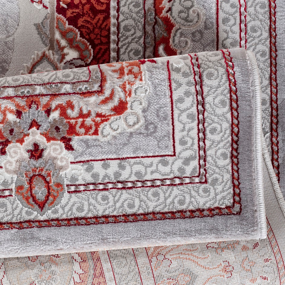 Teppich Ottoman E692A L.GREY S.RED