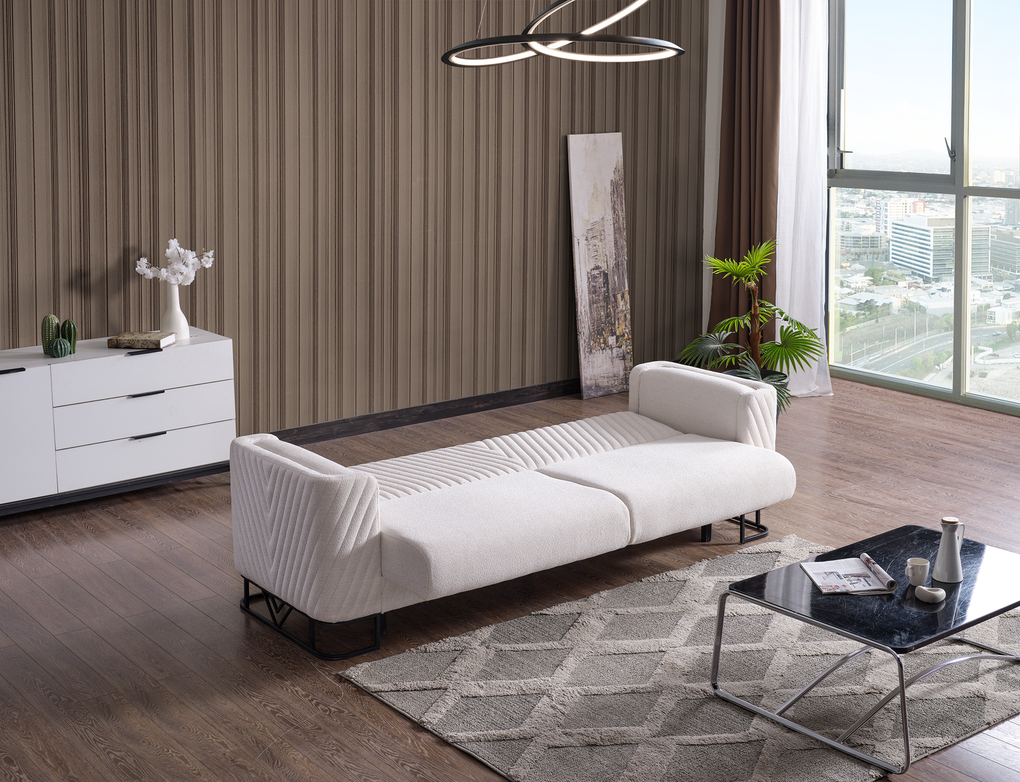 Elegance 3+2+1 Couchgarnitur Schlaffunktion