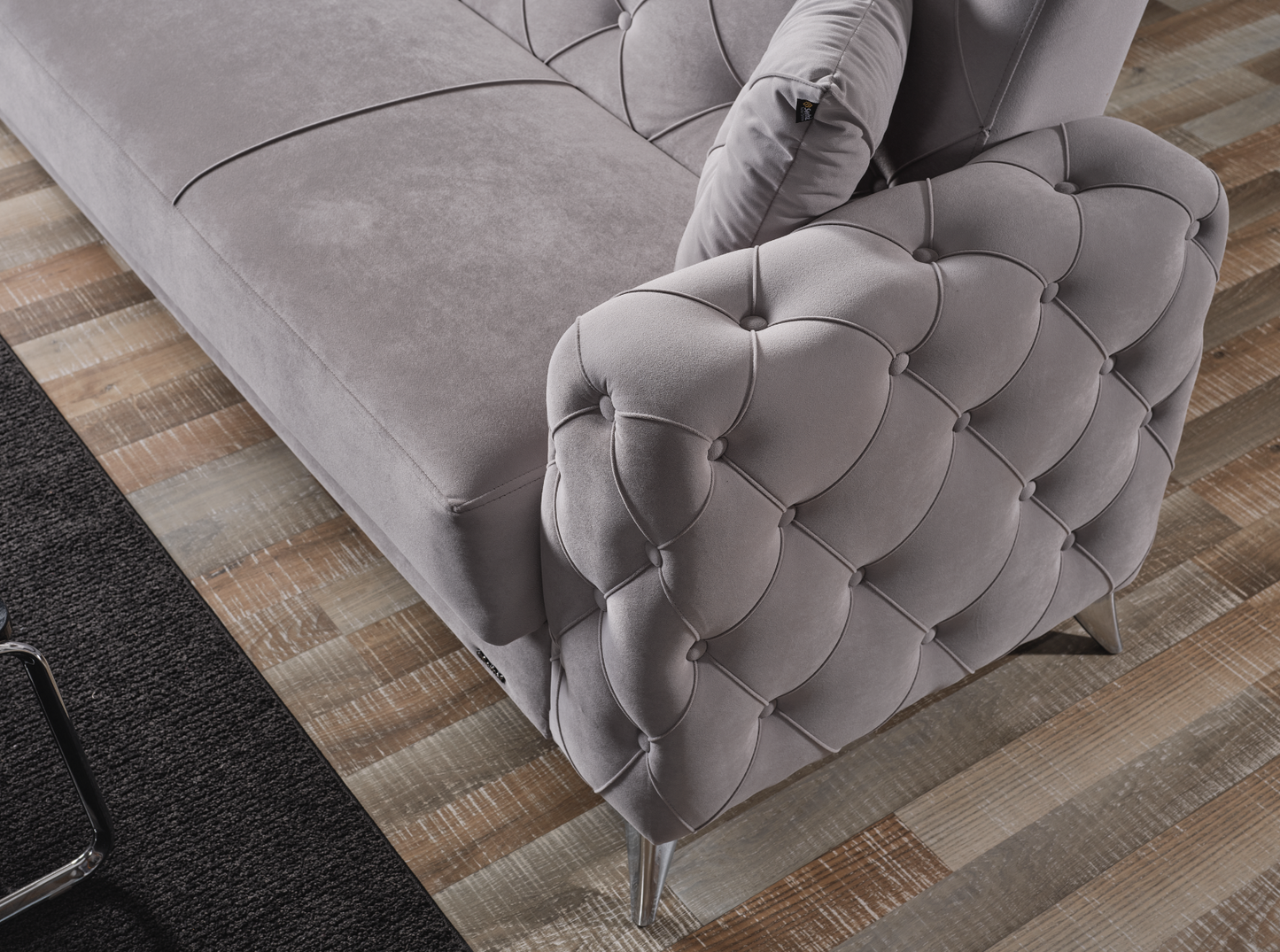 3+2+1 Couchgarnitur Alvina Grau