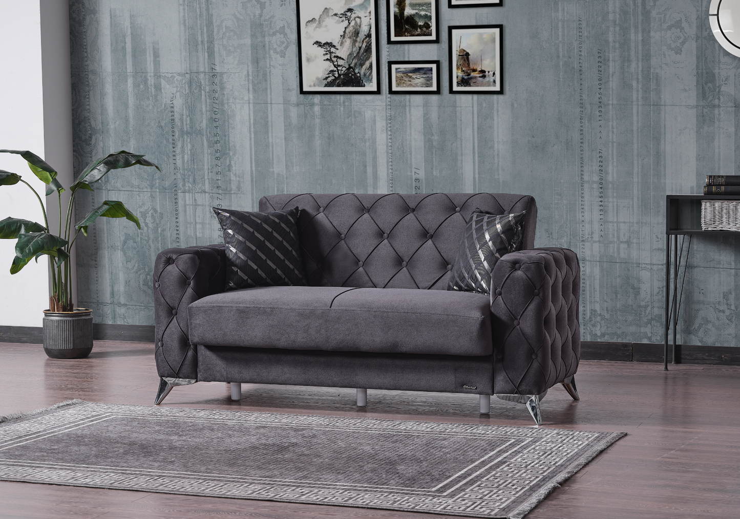 3+2+1 Couchgarnitur Alvina Grau