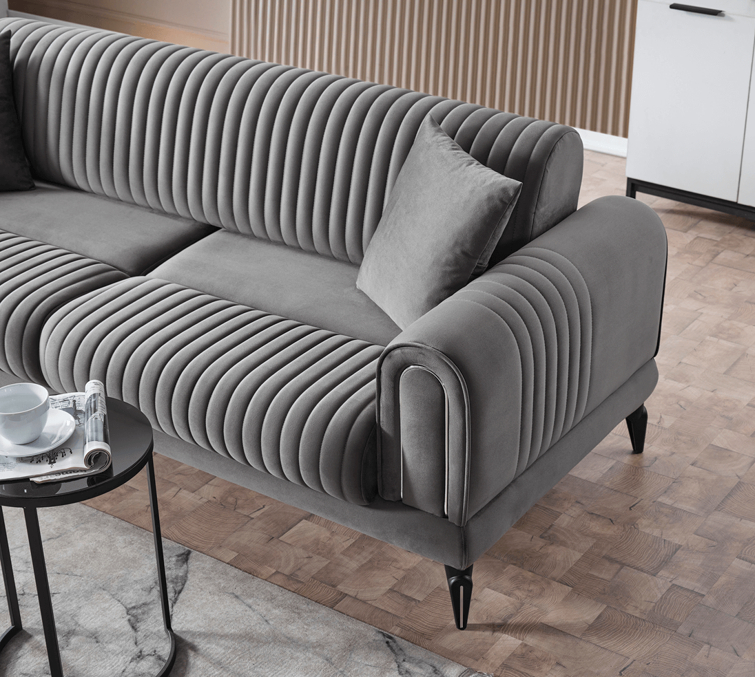 Couchgarnitur 3-2-1 Aston mit Schlaffunktion –